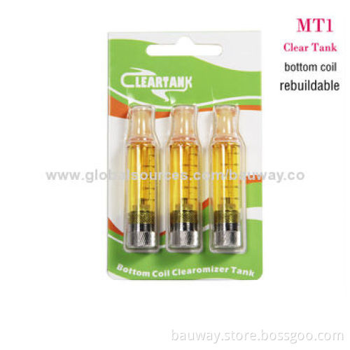 Electronic cigarette clearomizers, 2ml capacity, bottom coil replaceable